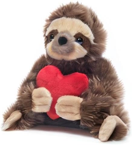 6.5 Inch Bearington Lil Simon Love Sloth Stuffed Animal - Cute Plush Toy for Girls & Kids - Unique Sloth Plush