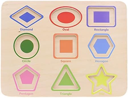 AILE Toddler Shape Peg Puzzle Board - Learning Toy for Preschoolers