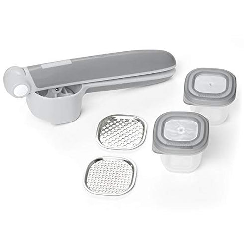 Skip Hop Baby Food Maker, Easy Prep Food Press Set, Grey