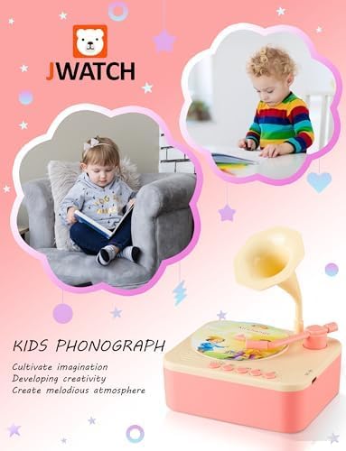 96 3-6 Kids Phonograph with Colorful Cards Learning Sensory Toy Ideal Entertainment for Boys and Girls Aged Kids