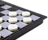 8x8 Checkers Draught Board Game - 64 Squares, 12 Black & 12 White Pieces, Extendable 9x9 Inch Board