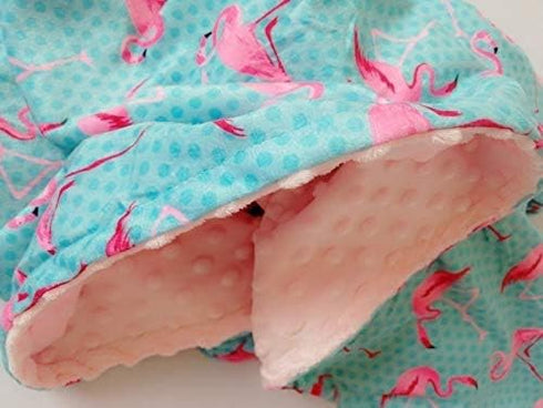 Baby Blanket - Super Soft Minky Blanket with Double Layer Dotted Backing, Pink Flamingo Security Blanket for Newborns
