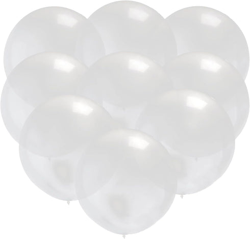 24pcs Clear Balloons, 18 Inch Big Latex Balloons for Photo Shoot, Christmas, Birthday Party