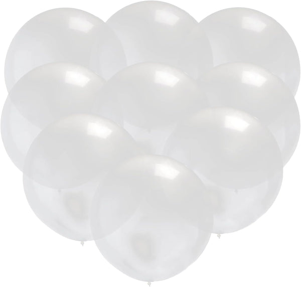 24pcs Clear Balloons, 18 Inch Big Latex Balloons for Photo Shoot, Christmas, Birthday Party