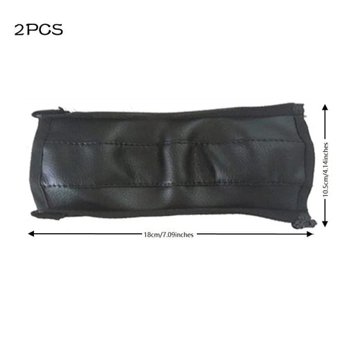 Baby Stroller Armrest Protective Cover, 2 Pcs Pushchair Handle Covers with Zipped Leather Baby Pushchair Strap Covers Baby Stroller Handle Covers(Black) (18 * 10.5 * 1.5)