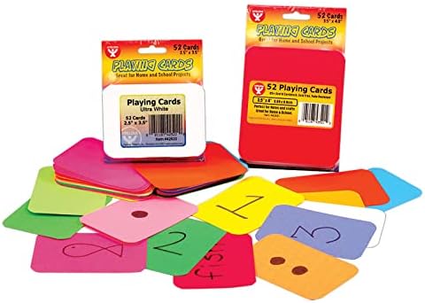 Bright Blank Playing Cards - Hygloss Products, Fun for Games, Study Tool, 52 Cards in Assorted Colors (2.5” x 3.5”)