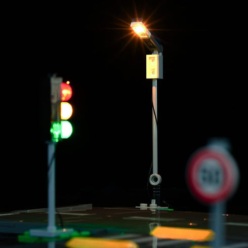 Kyglaring LED Lighting Kit for Lego City Road Plates and Lights Set, Compatible with Lego 60304 Building Kit
