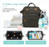 Backpack, Backpack DERJUNSTAR Diaper Bag Large Baby Bag with Changing Pad, Thick Padded Back & Straps, Laptop