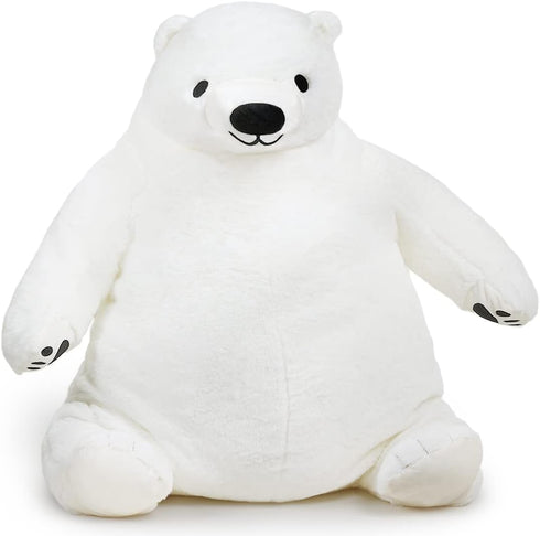 Djungelskog Bear Giant Simulation Plush Doll, 31.5 in/80 cm White Polar Bear, Huge Cuddly Teddy for Home Decoration