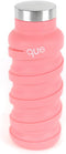 que Collapsible Water Bottle | 12oz Travel & Outdoor Use, Food-Grade Silicone, BPA Free, Eco-Friendly (Coral Pink)