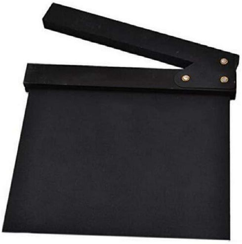 Wooden Clapboard Director Film Movie Cut Action Scene Slateboard, Small-Black