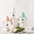 Gender Neutral Baby Shower Stickers, Thank You for Showering Us with So Much Love Round Labels Blue Baby Footprint