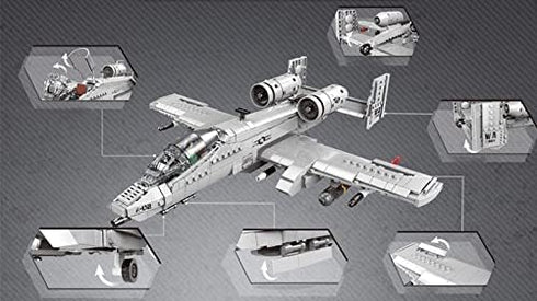 General Jim's A-10 Military Brick Building Set, US Air Force Fighter Jet Warthog Plane