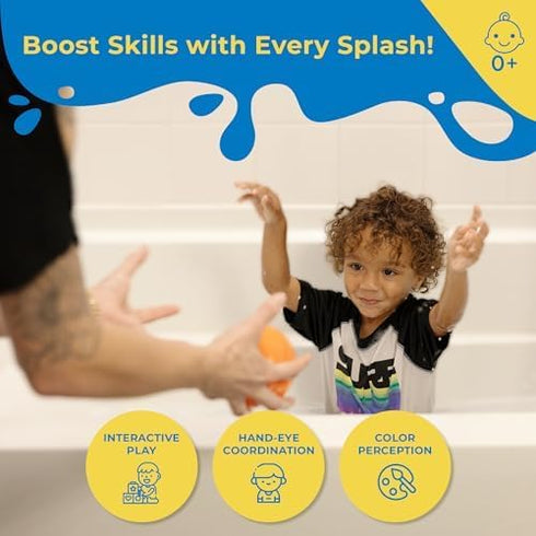 Mold-Free Bath Toys for Babies and Toddlers - Non-Squirting, BPA-Free, Safe Infant Bath Toys for Tub, Beach, Pool