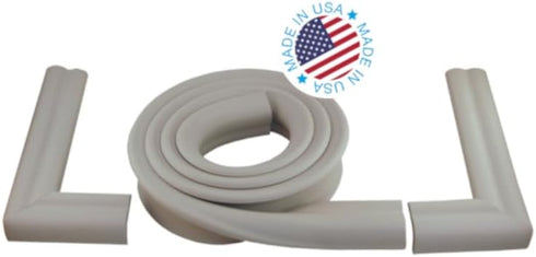KidKusion Hearth Cushion, Made in USA, Taupe, 8.33 Ft Padding, Baby Proof Fireplace Bumper