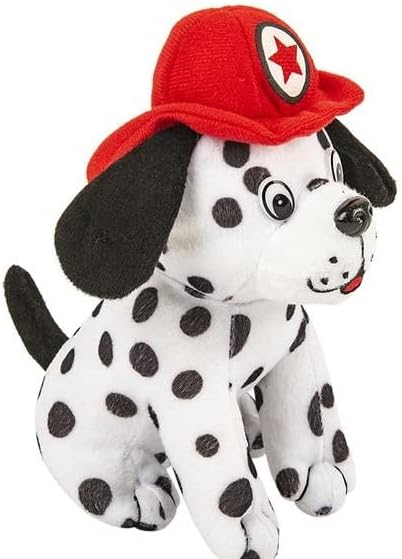 HAPPY DEALS ~ 12 7 Inch Plush Dalmation Firefighter Dogs with Fire Hat | Pc | Stuffed Animals