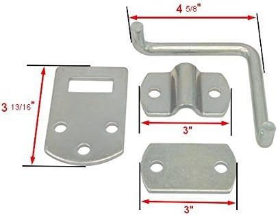 Boxer Truck Corner Gate Latch Sets with Bolts & Screws - Heavy Duty Bracket Set for Utility Trailers, Trucks, & Sheds