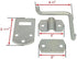 Boxer Truck Corner Gate Latch Sets with Bolts & Screws - Heavy Duty Bracket Set for Utility Trailers, Trucks, & Sheds