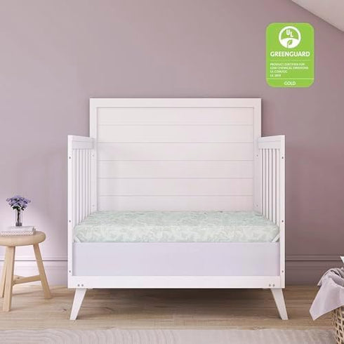 3 inch Dream On Me Spring Coil Portable Crib Mattress | Greenguard Gold Certified, Brown clouds