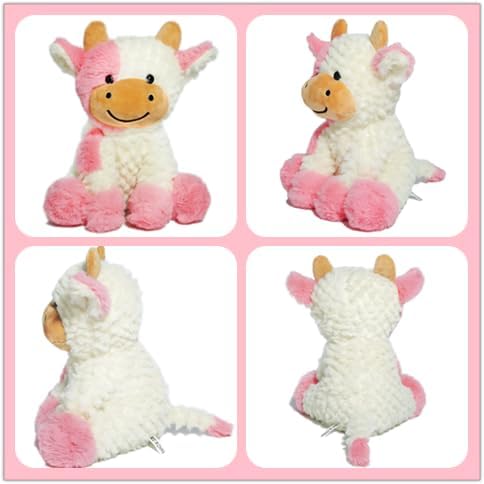 FAYUAKU 9" Cow Stuffed Animals Plush Doll Kids Boys Girls Animal