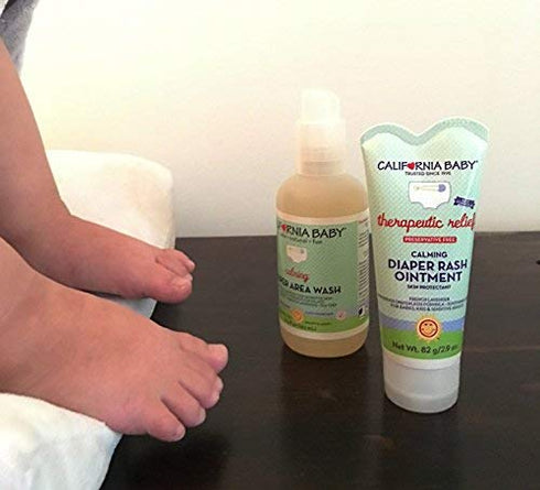 California Baby Calming Diaper Rash Cream | Zinc Oxide Ointment | 100% Bio-Based | Hypoallergenic | Soothing Lavender