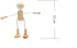 4 pcs Unfinished Wooden Robot Peg Dolls Wooden Figures People Bodies for DIY Painting Supplies Peg Dolls