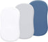 David's Kids 3 Pack Bassinet Sheets, Ultra Soft Breathable Cradle Sheets for