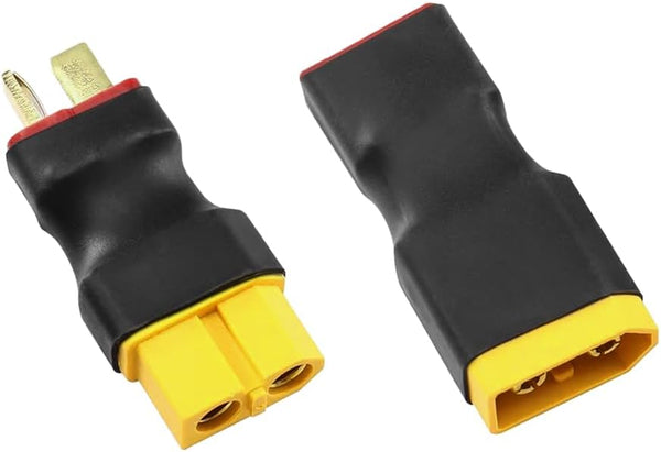 XT60 to T Plug Adapter, RC LiPo Battery Connectors without Wires, Male & Female Connector