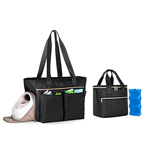 Fasrom Breast Pump Bag Bundle with Breastmilk Cooler Bag with Ice Pack