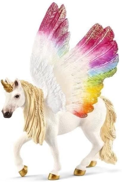 7" 5+ Schleich bayala - Rainbow Unicorn Figure - Unicorn Toy for Girls and Boys - Fantasy Horse Figurine for Kids Ages