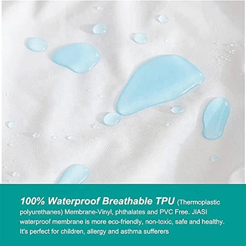 SHEETWORLD.COM 100% 24 38 SheetWorld Waterproof Fitted Portable Mini Crib Mattress Protector Pad Cover, Bamboo Jacquard