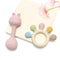 Baby Teether and Rattle Toy Set, BPA-Free, Food-Grade Silicone, Easy-Grip Teething Rattle