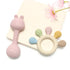 Baby Teether and Rattle Toy Set, BPA-Free, Food-Grade Silicone, Easy-Grip Teething Rattle