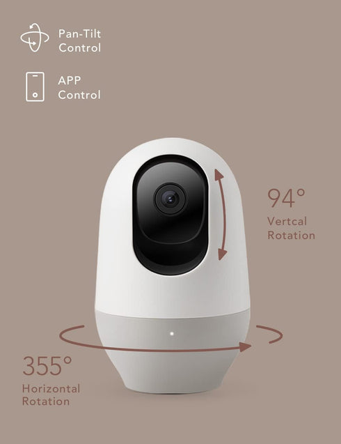 nooie 360-degree 2K Baby Monitor, WiFi Pet Camera Indoor, Wireless IP Camera, Home Security Camera, Motion Tracking