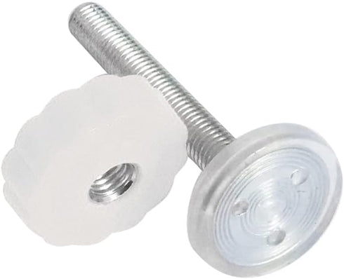 Pressure Mount Baby Gate Threaded Pivot Rod, 4-Pieces Mounting Bolt Kit for Stair Gate, Dog Gate, White