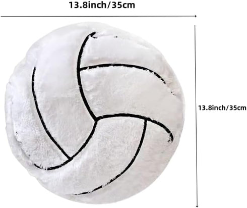 XIZHI 13.8 Inches Football Plush Pillow Toy Soft Stuffed Sports Throw Plush Pillow Cushion Gift for Kids Sofa Bedroom Decoration and Children Birthday (White A)