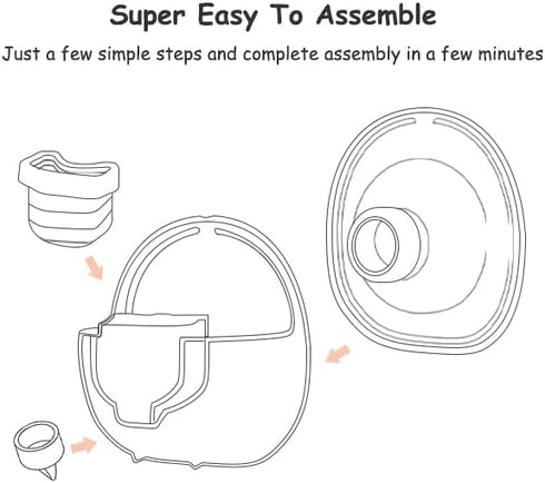 Gowing 24mm MOMMED S21 S18 Wearable Breast Pump Accessories Replacement Parts Flange Compatible