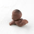 Pack of 24 Kewpie Babies - Brown Babies for Baby Shower Favors, Cake Decorations, 2-1/2" L x 2-1/4" H