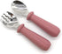 Toddler Utensils, Baby Spoons Self Feeding, Stainless Steel Silverware with BPA Free Silicone Easy Grip, Set of 2