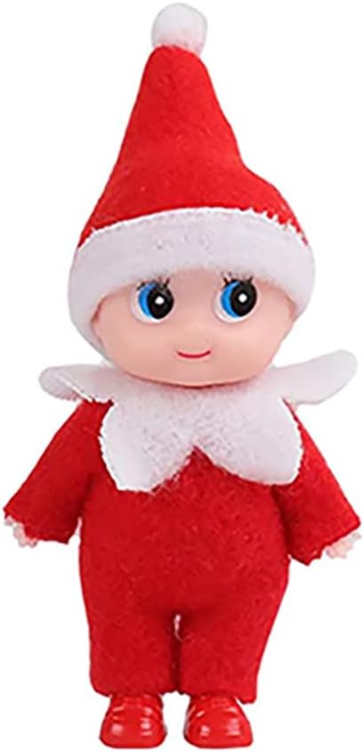 Baby Elf Mini Tiny Toddler Elves, Kid Craft Decoration Accessories for Girls Boys Kids Adults (Red)
