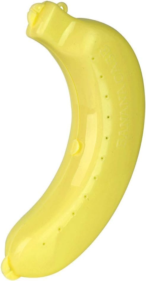 Cauaoa Yellow Banana Storage BPA-Free Outdoor Travel Case,Keep Fresh Banana Keeper and Protector,