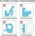 NEAGLORY 100 Pack Disposable Plastic Toilet Seat Covers - Waterproof Non Slip Individually Wrapped Protectors for