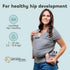 7-35 lbs Cuddlebug Hands-Free Baby Carrier - Soft & Stretchy Wrap for Newborn to Toddler - One-Size-Fits-All