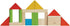 PlanToys Wooden Building Blocks, 40 Unit Blocks Natural and Color, Sustainably Made from Rubberwood