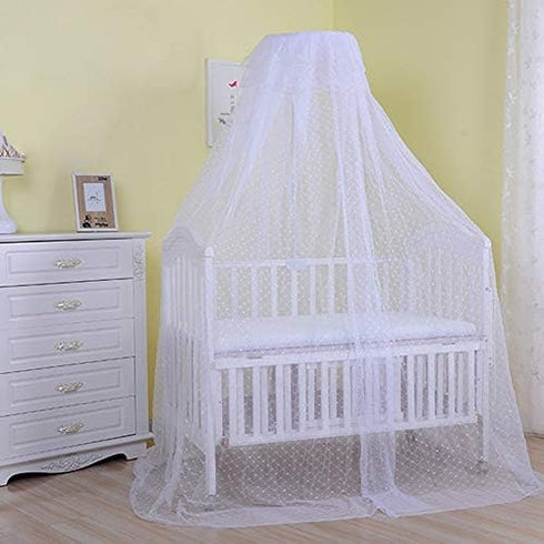 Set Baby Infant Toddler Bed Dome Cots Mosquito Netting Hanging Bed Net Mosquito Bar Frame Palace-Style Crib Bedding