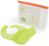 PAPERCLIP Color-Changing Adjustable Silicone Baby Bib - BPA Free, Waterproof, Dishwasher Safe, Aurora Green