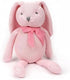 100% Organic Cotton Baby Toys, Pink Bunny Rabbit Stuffed Animal for Newborn, 7.1"