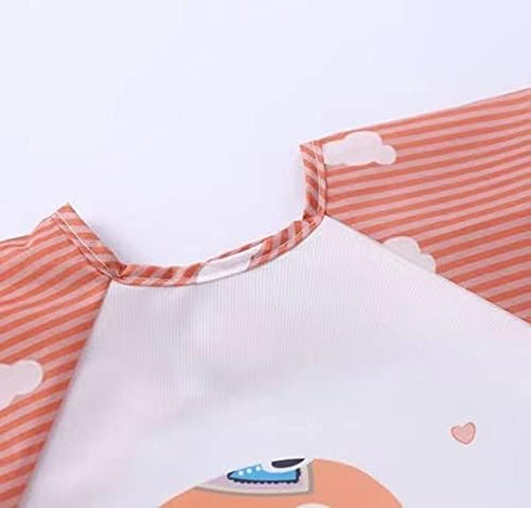 PandaEar Waterproof Full Sleeve Bibs for Baby Infant Toddler 6-36 Months | 3 Pack Long Sleeve Bibs