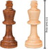 2 in 1 Wood Chess Pieces + Checker Pieces Without Board (3.5 inches)