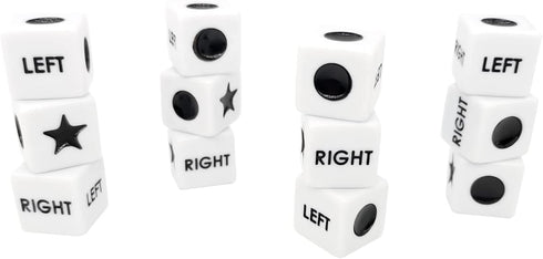 Ahoper 12 16mm Right Left Center Dice Only Dices Prime Dice Game six sided Standard Size, Easy to Grip